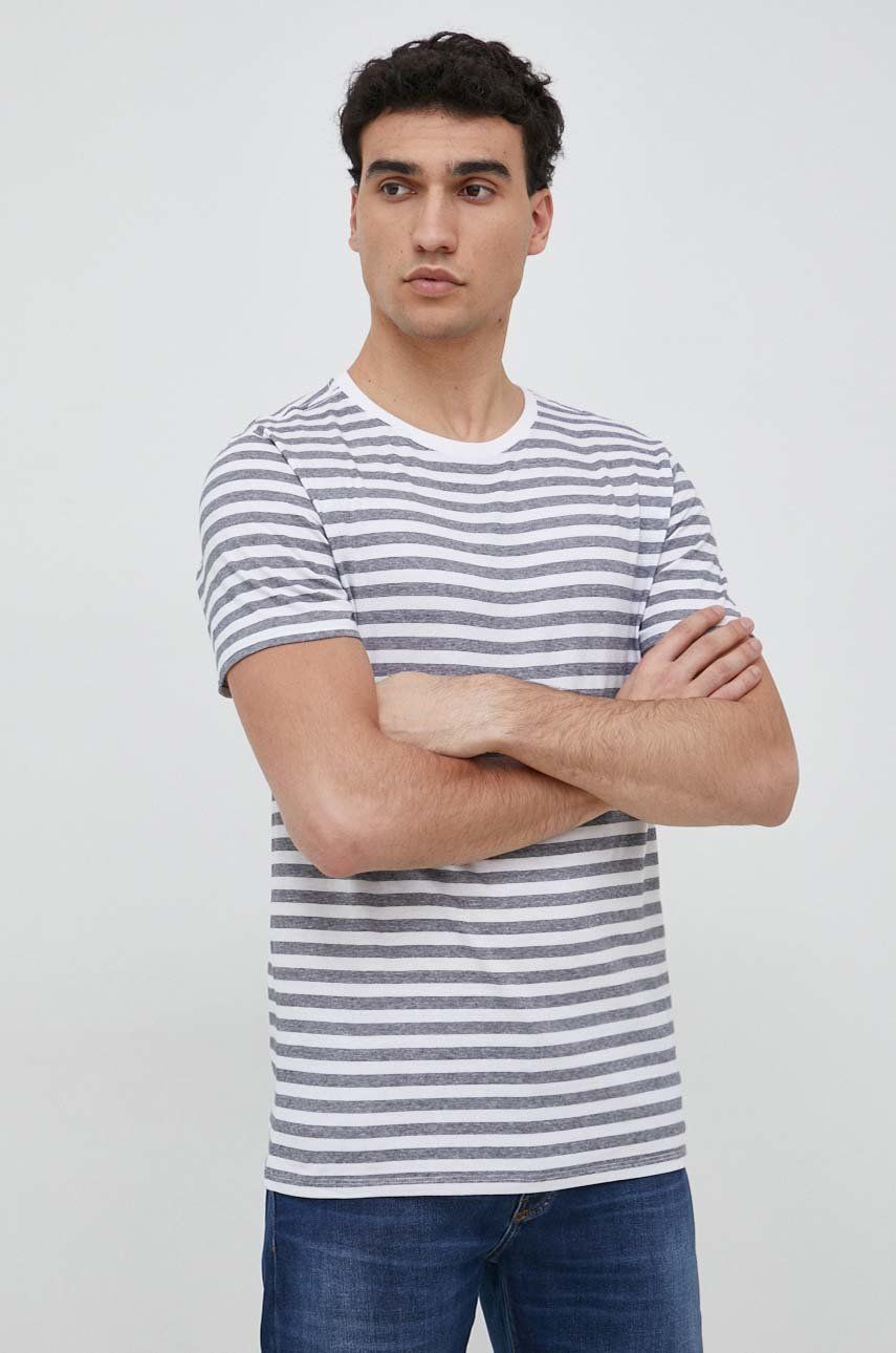 Lindbergh tricou din bumbac culoarea alb, modelator - Shoppu