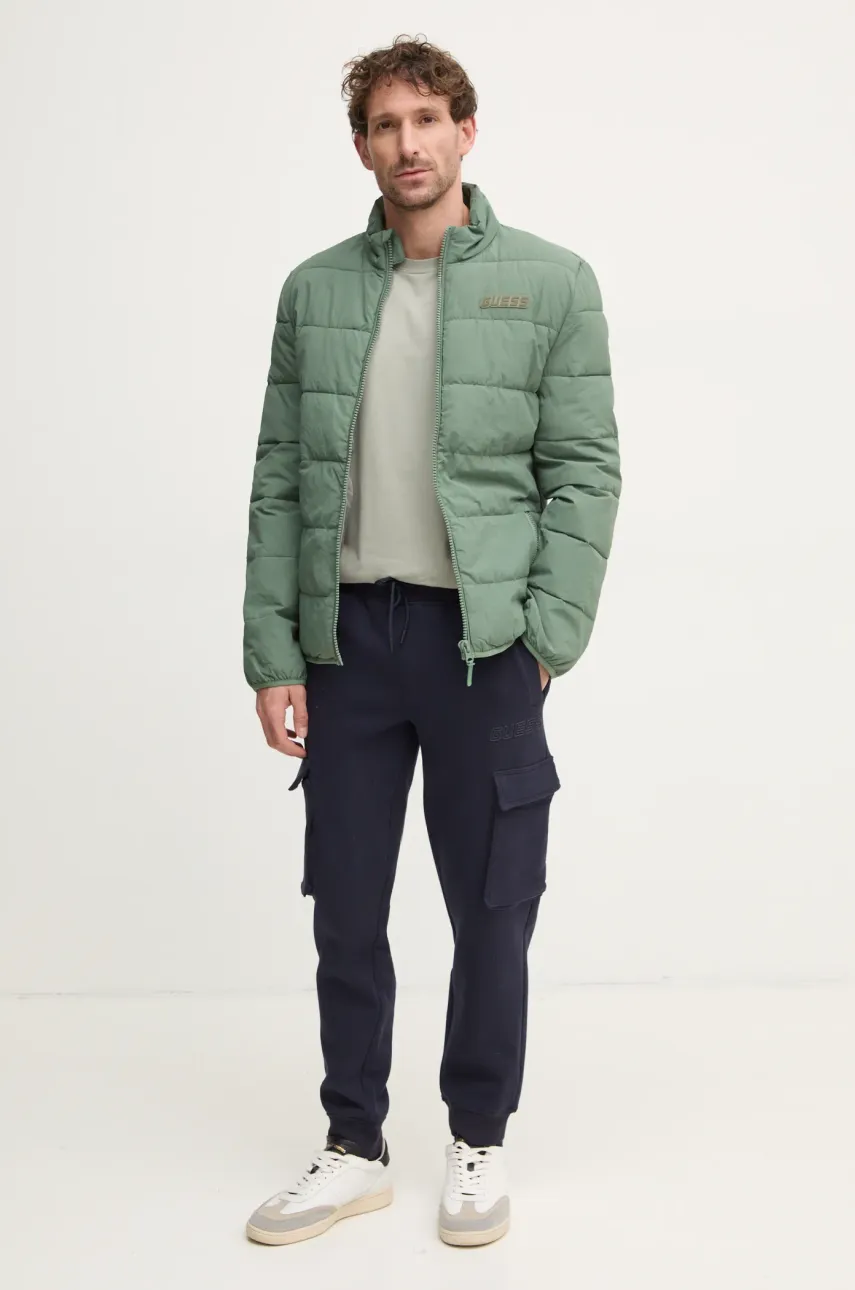 Футболка Guess мужской цвет зелёный однотонный Футболка Guess мужской цвет зелёный однотонный