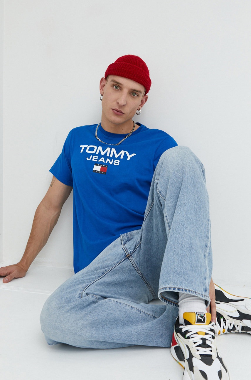 

Хлопковая футболка Tommy Jeans с принтом