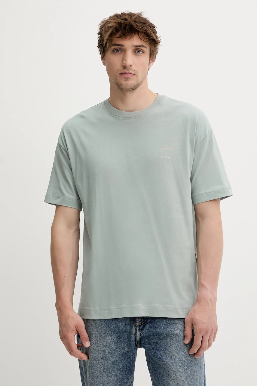 Samsoe Samsoe tricou din bumbac JOEL culoarea bej, uni, M22300126 Samsoe Samsoe tricou din bumbac JOEL culoarea bej, uni, M22300126
