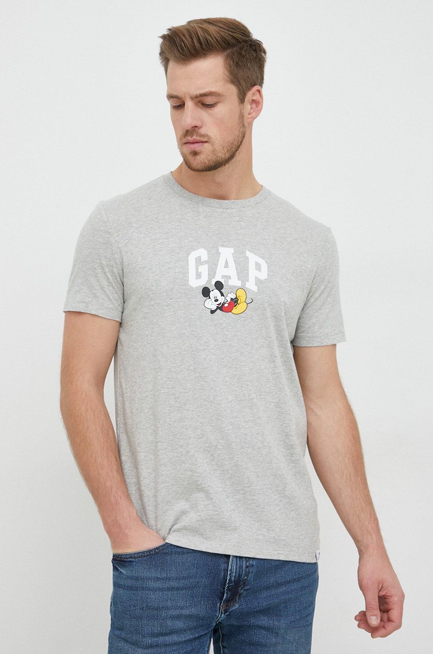 GAP tricou din bumbac Mickey Mouse culoarea gri, cu imprimeu answear.ro imagine noua