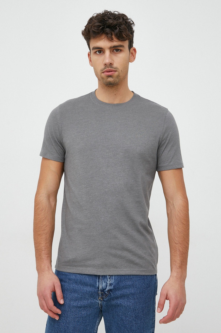 

Тениска GAP в сиво меланж на, Сив