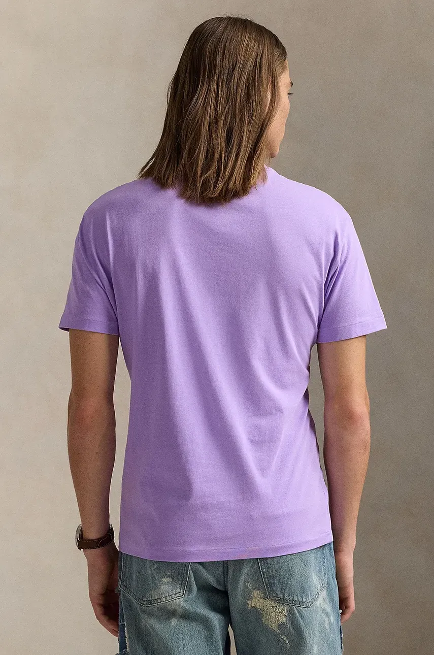Хлопковая футболка Polo Ralph Lauren мужская цвет красный однотонная 710671438 Хлопковая футболка Polo Ralph Lauren мужская цвет красный однотонная 710671438