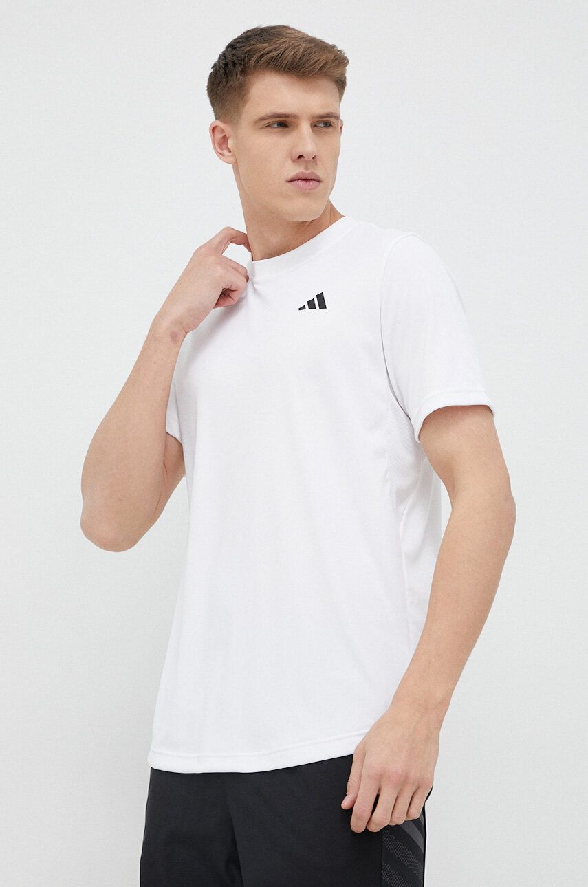 Tréninkové tričko adidas Performance Club bílá barva - bílá -  100 % Recyklovaný polyester