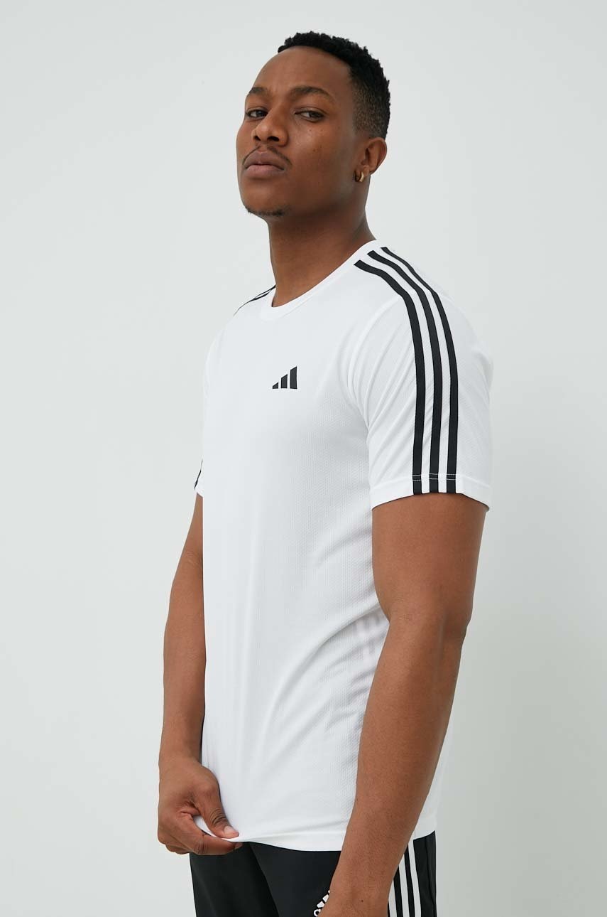 adidas Performance tricou de antrenament Train Essentials culoarea alb, cu imprimeu IB8151