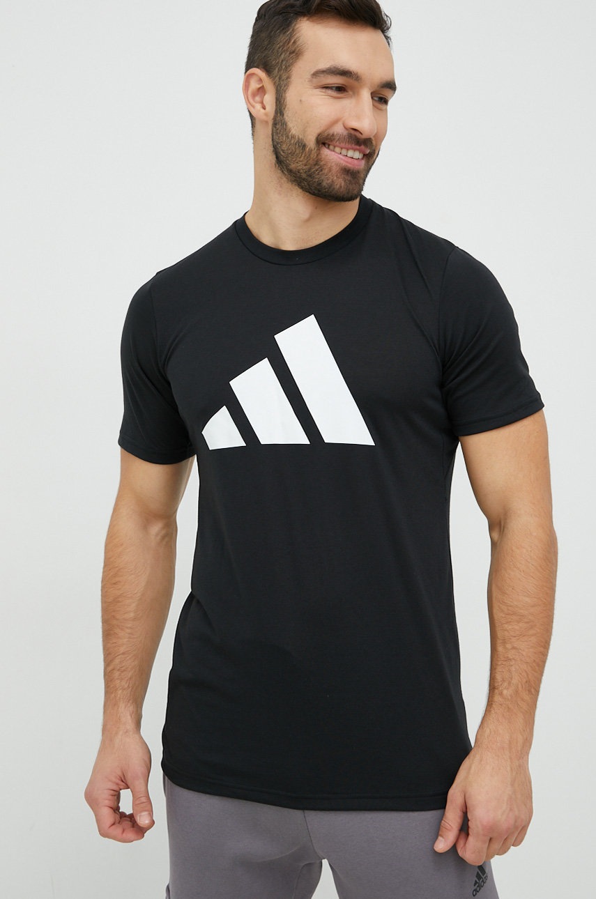 Μπλουζάκι προπόνησης adidas Performance χρώμα: μαύρο IC0434 IB8273 φωτογραφία