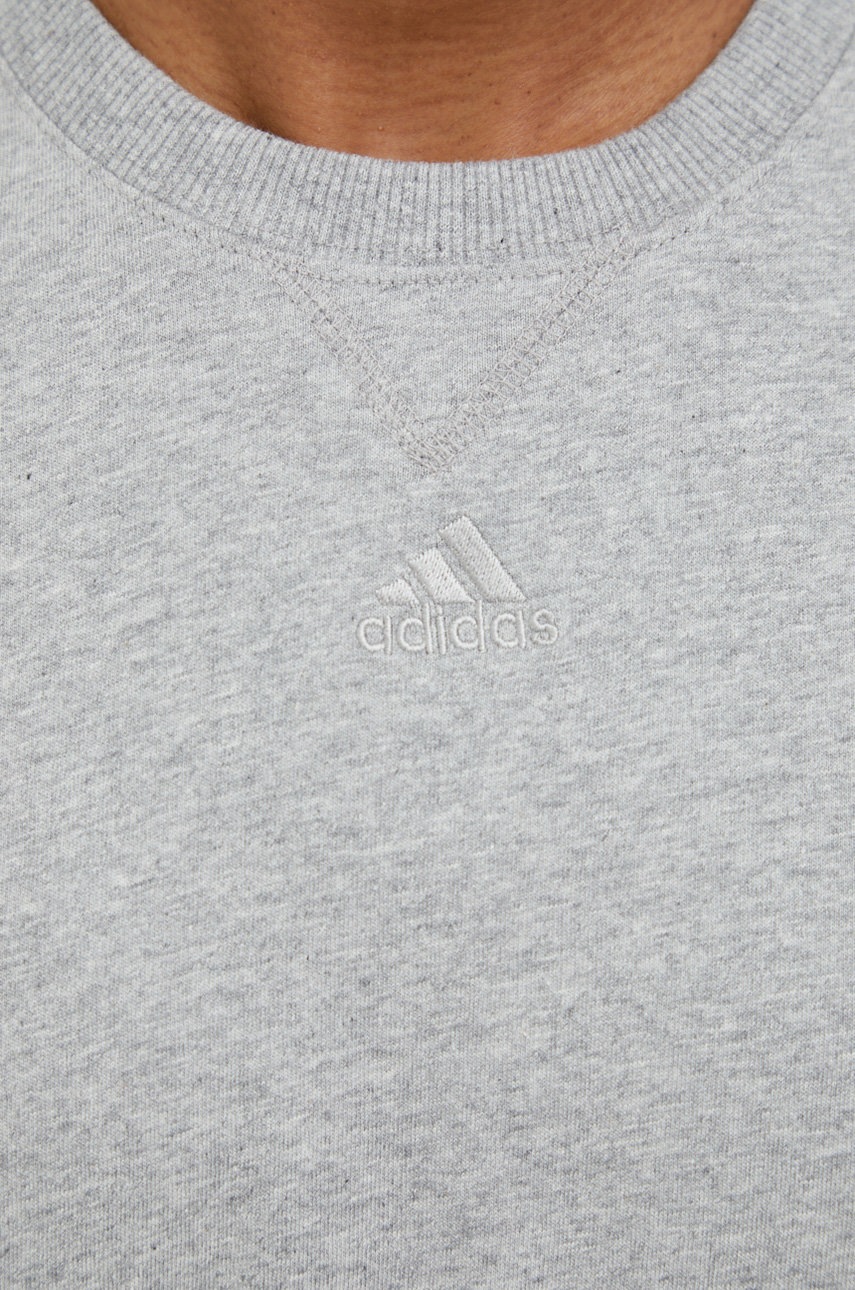 Βαμβακερό μπλουζάκι adidas χρώμα: γκρι IC9789 φωτογραφία