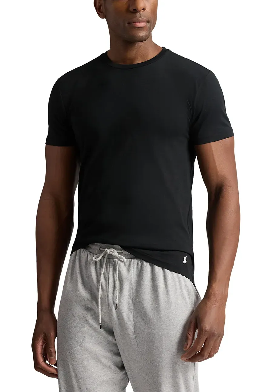 Хлопковая футболка Polo Ralph Lauren 3 шт мужская цвет белый однотонная 714830304 Хлопковая футболка Polo Ralph Lauren 3 шт мужская цвет белый однотонная 714830304