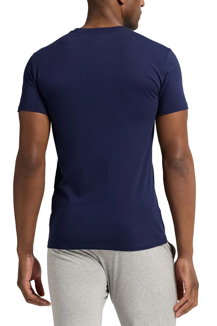 Бавовняна футболка Polo Ralph Lauren 3-pack чоловіча колір синій однотонна 714830304 