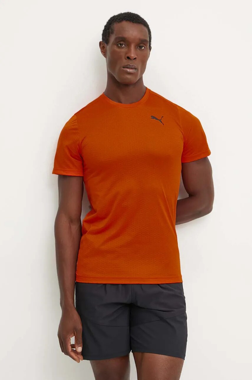 Puma tricou de antrenament Favourite Blaster culoarea portocaliu, neted, 522351