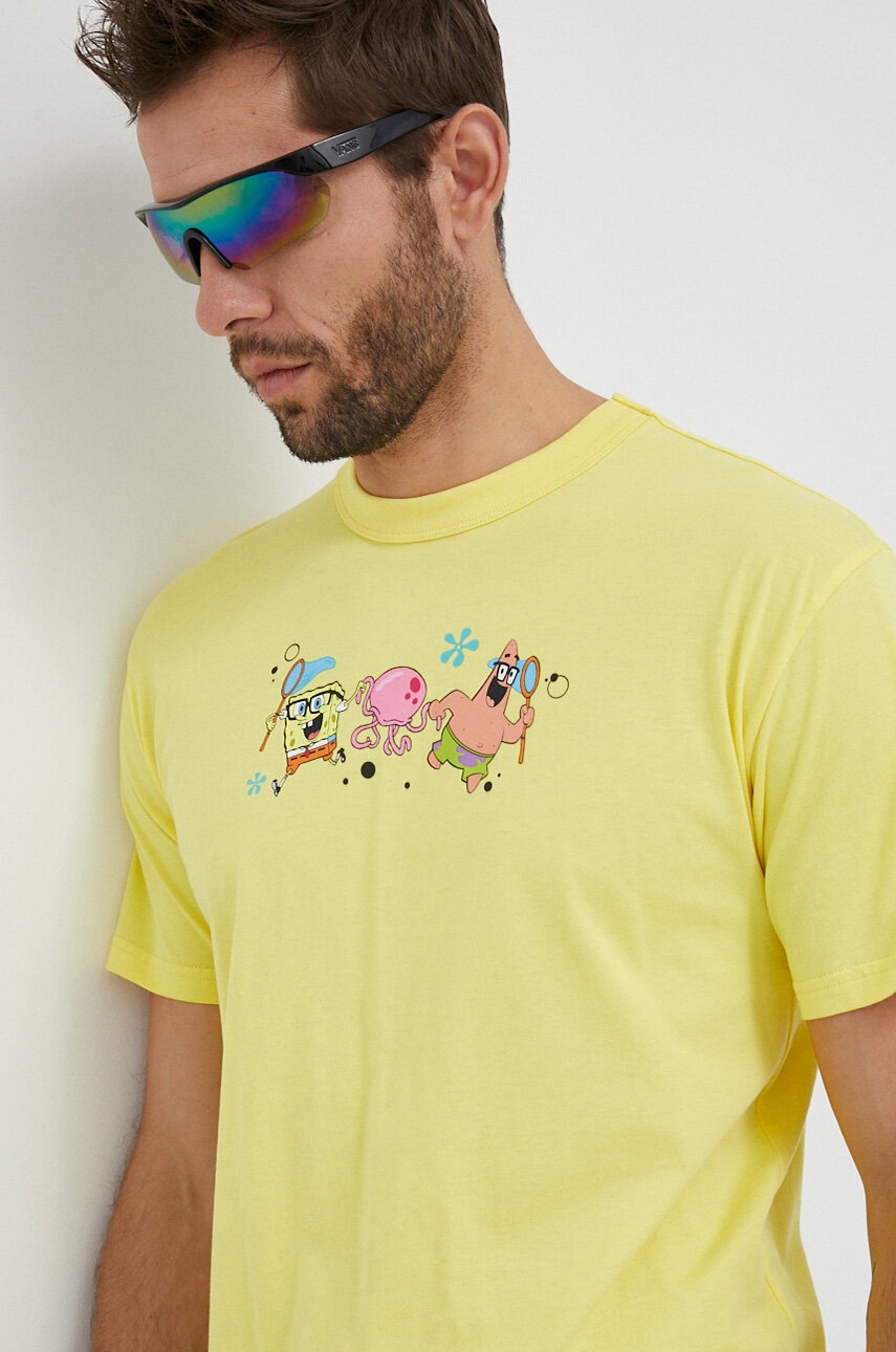 

Бавовняна футболка Puma X SPONGEBOB колір жовтий з принтом