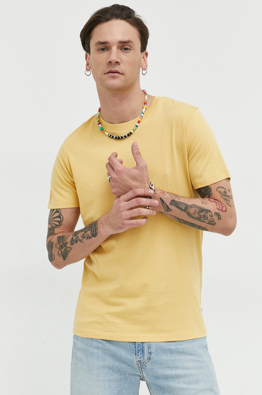 

Бавовняна футболка Jack & Jones JJEORGANIC колір жовтий однотонна 12156101