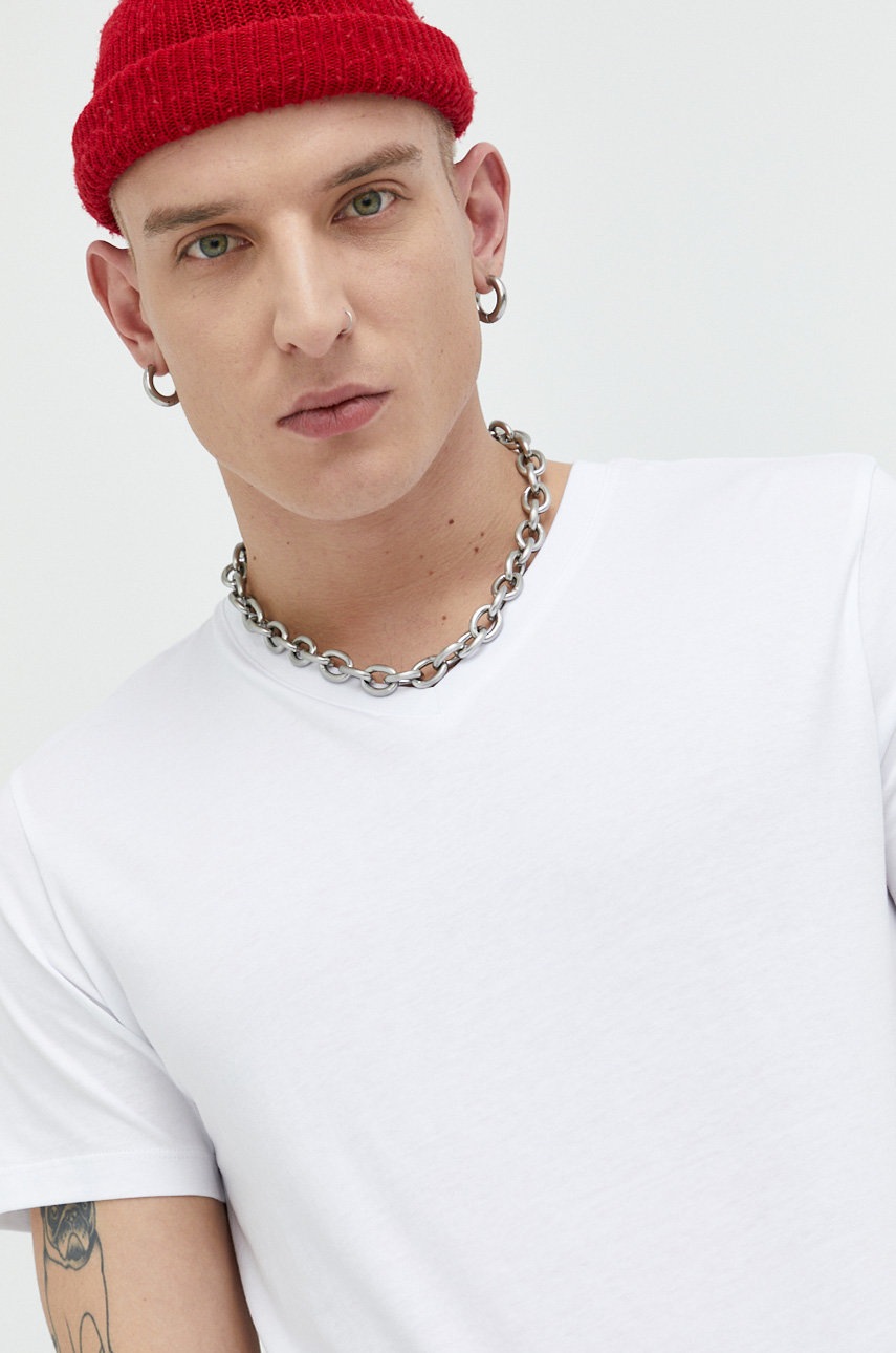 

Памучна тениска Jack & Jones JJEORGANIC в бяло с изчистен дизайн 12156102, Бял