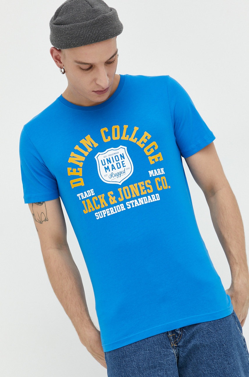 

Бавовняна футболка Jack & Jones JJELOGO з принтом 12220500