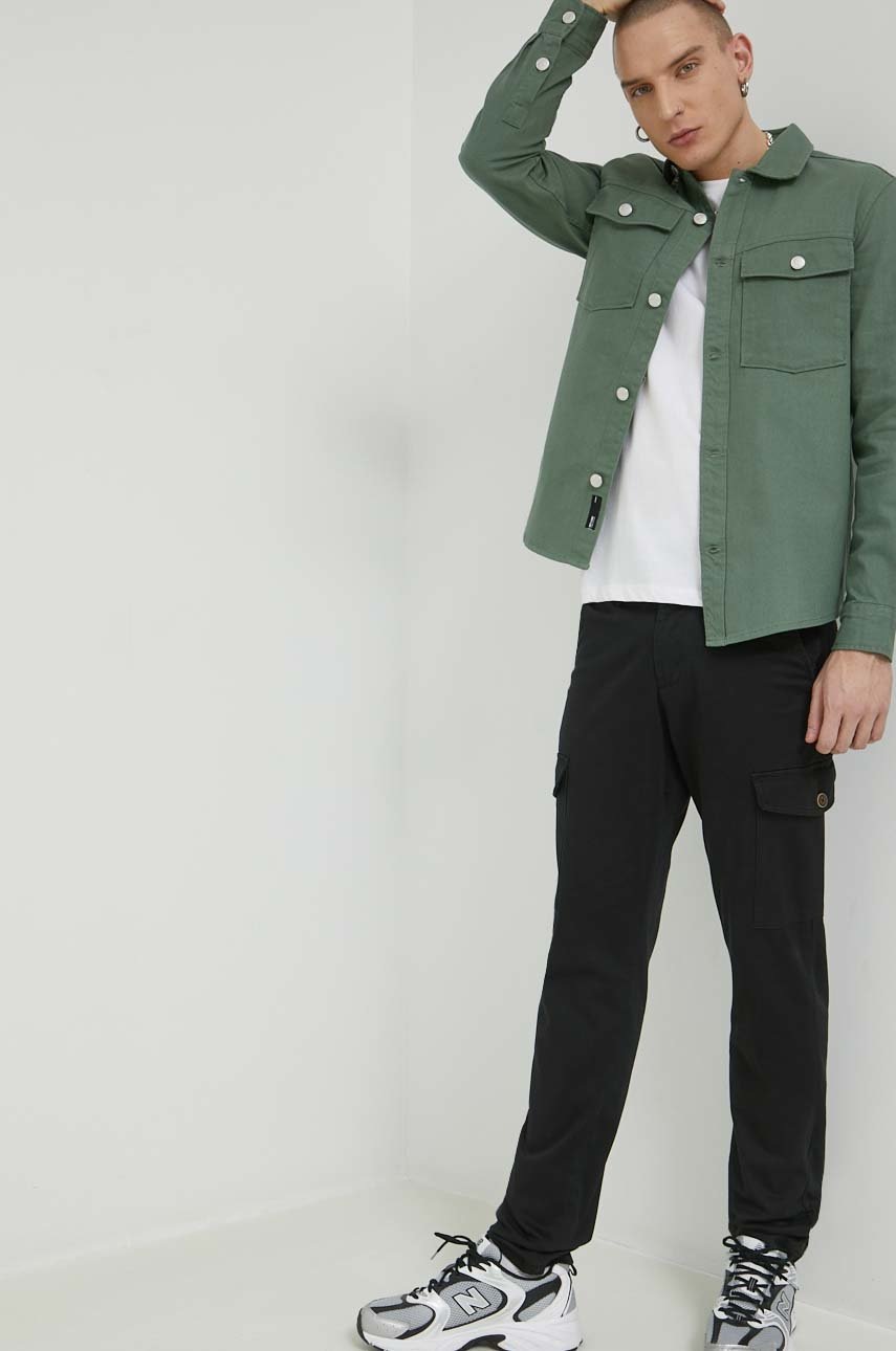 

Бавовняна футболка Jack & Jones JJEJOE колір білий однотонна 12221199