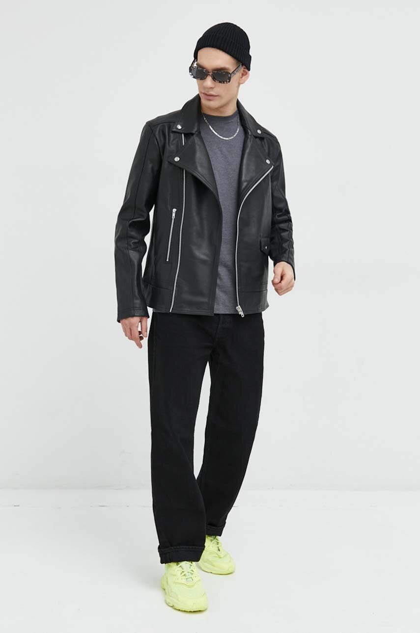 

Футболка Jack & Jones JJEORGANIC чоловіча колір сірий меланж 12222887