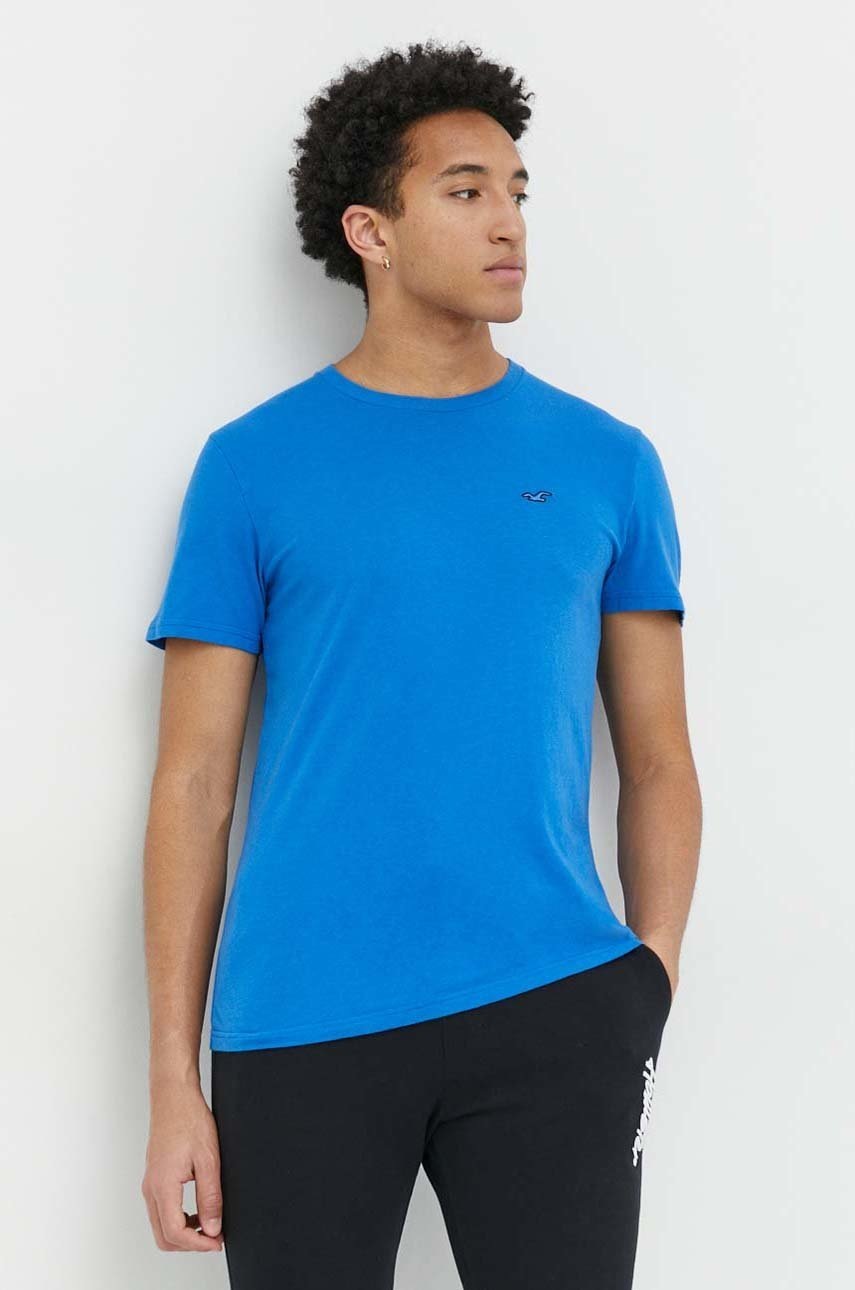 Hollister Co. tricou din bumbac neted