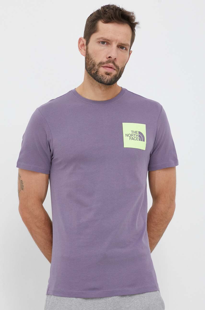 The North Face tricou din bumbac culoarea violet, cu imprimeu answear.ro imagine noua