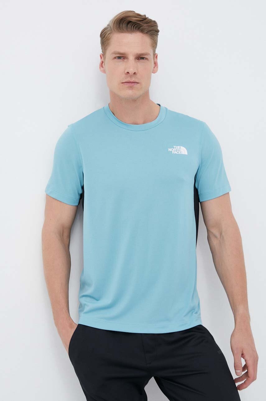 

Спортна тениска The North Face Lightbright в тюркоазено с десен, Тюркоазен
