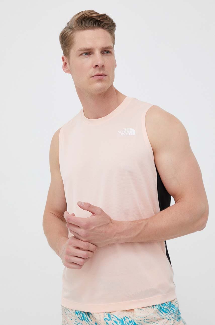 The north face tricou sport lightbright culoarea portocaliu