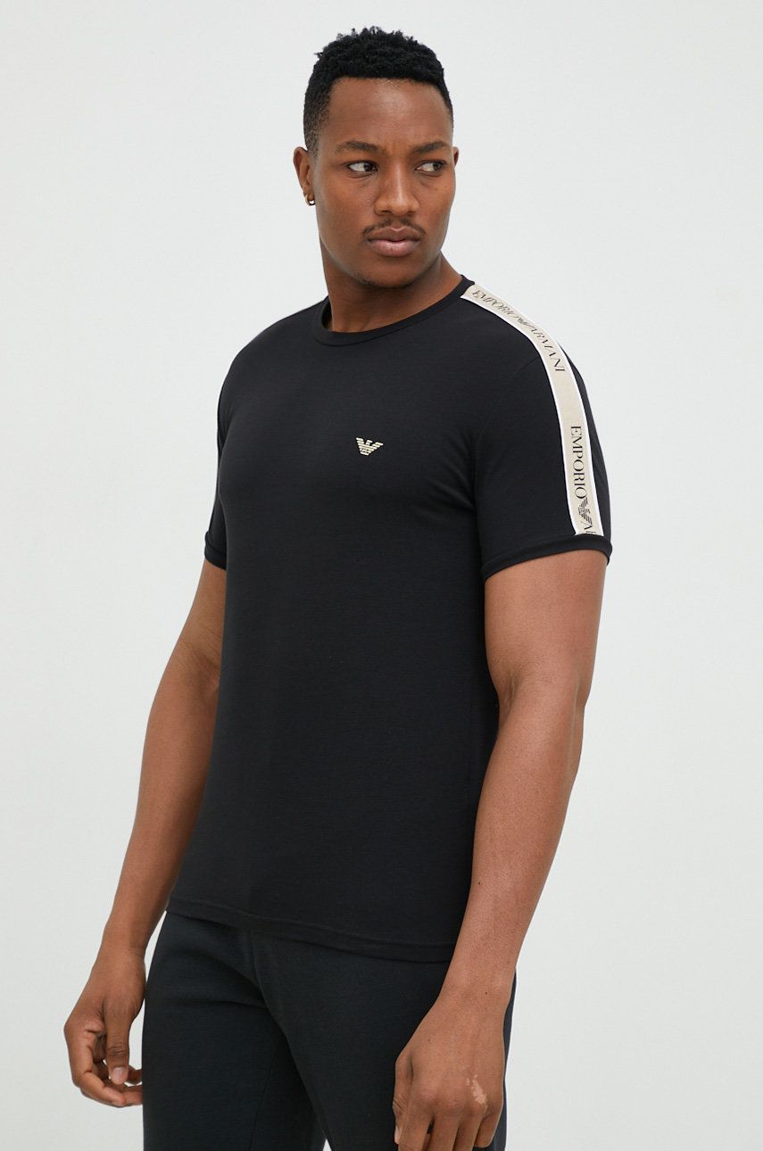 Emporio Armani Underwear tricou lounge culoarea negru, cu imprimeu answear.ro imagine noua