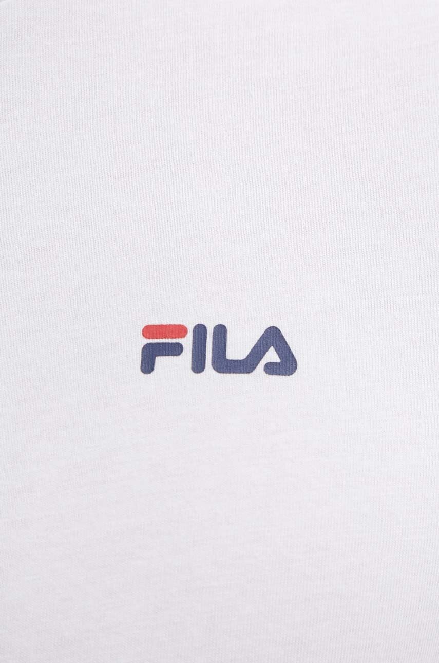 Βαμβακερό μπλουζάκι Fila 2-pack χρώμα: άσπρο φωτογραφία