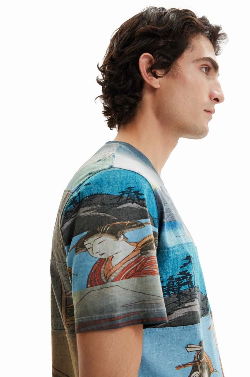 

Хлопковая футболка Desigual узорный