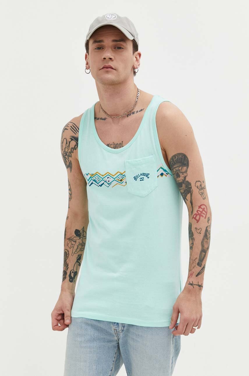 

Памучна тениска Billabong в тюркоазено, Тюркоазен