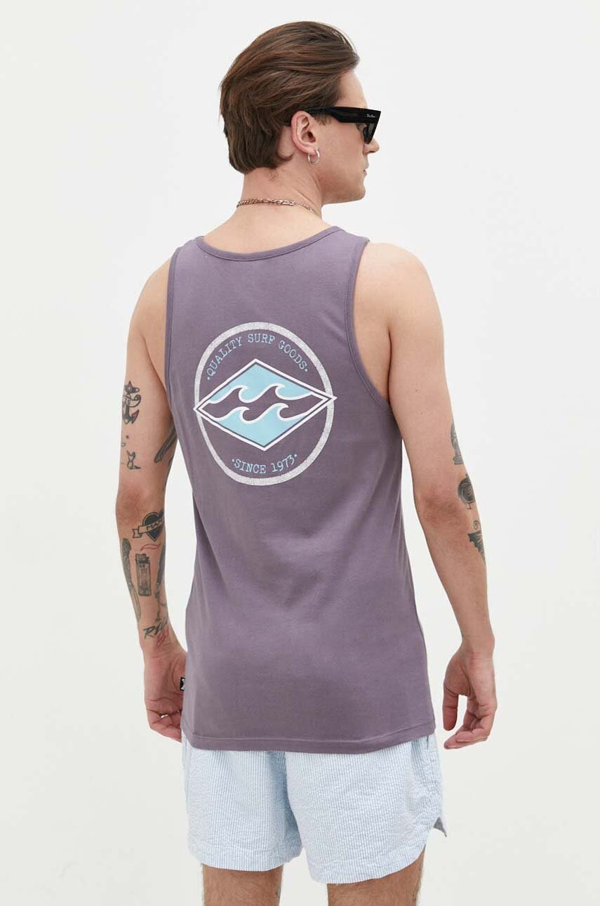 

Хлопковая футболка Billabong цвет фиолетовый