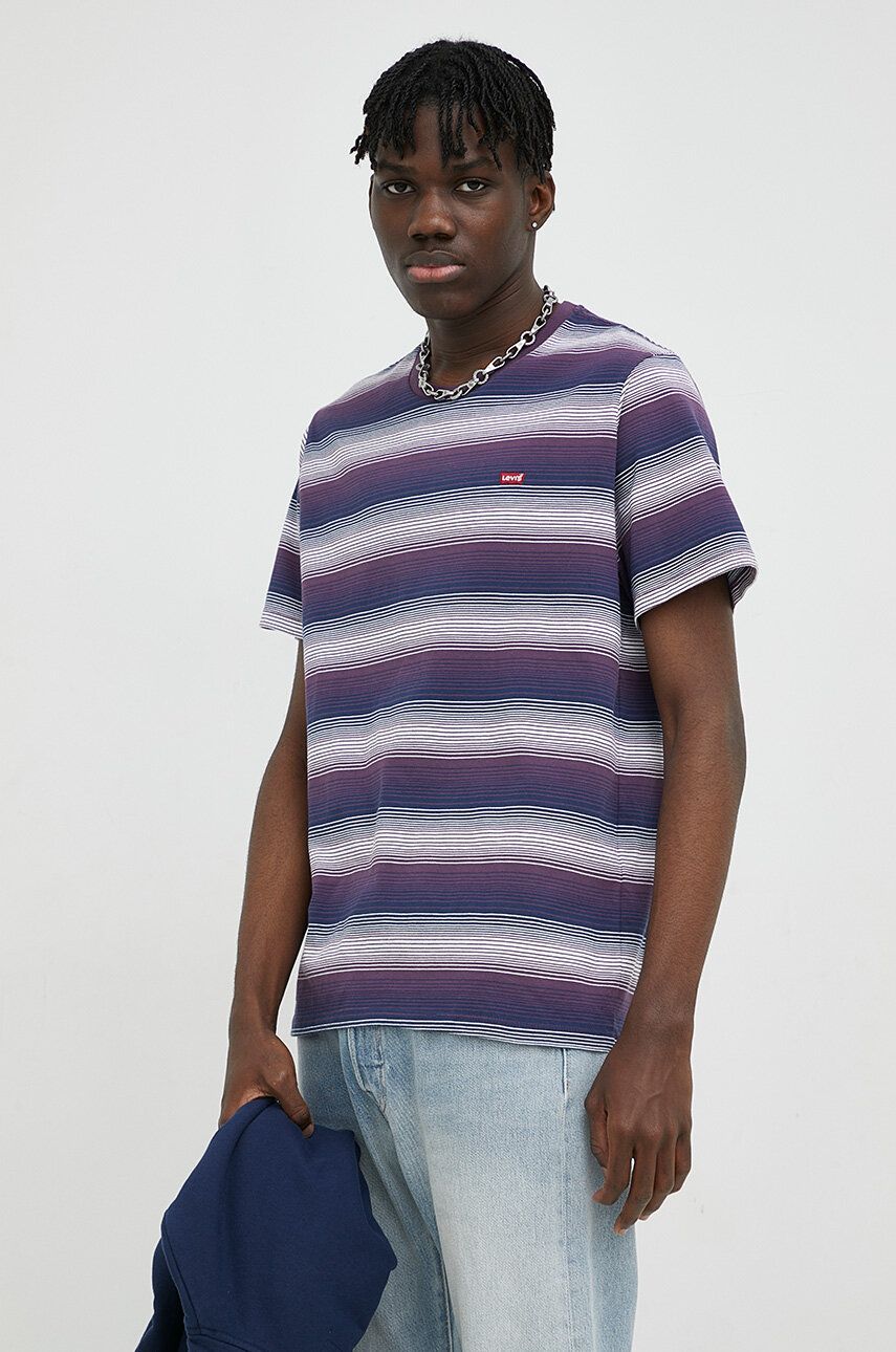 Levi's tricou din bumbac Culoarea violet, modelator