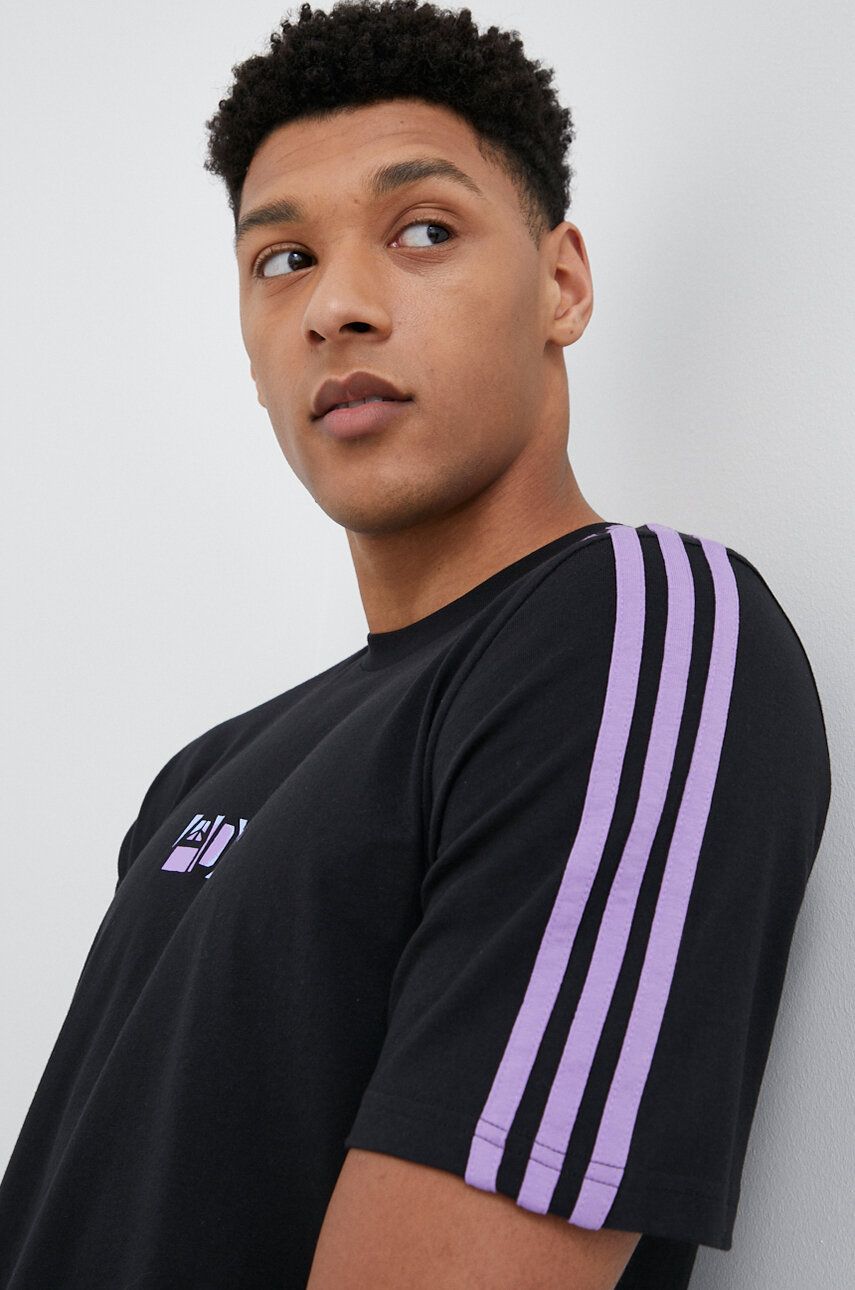 Adidas Tricou Din Bumbac Culoarea Negru, Modelator