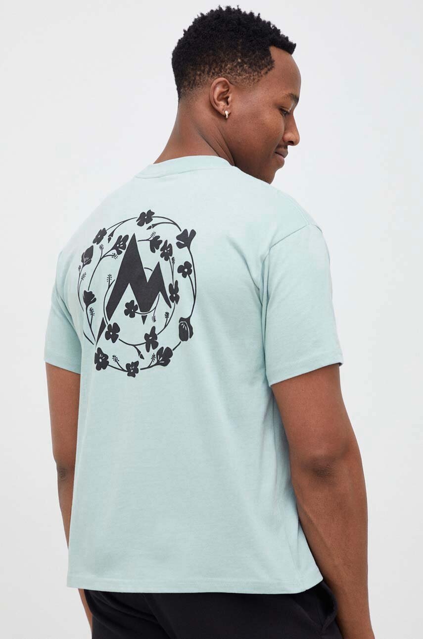 Βαμβακερό μπλουζάκι Marmot χρώμα: τιρκουάζ φωτογραφία