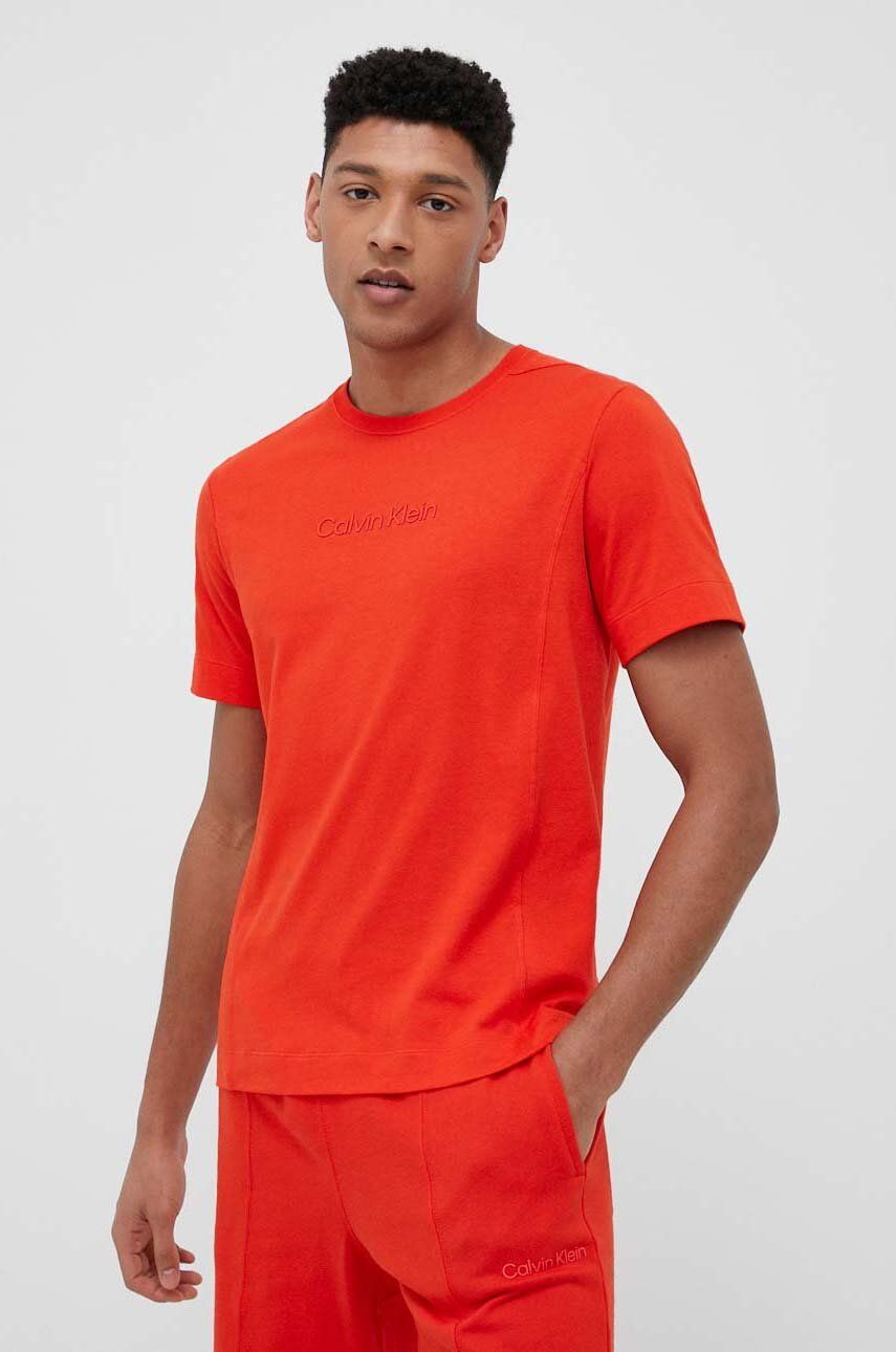 Levně Tričko Calvin Klein Performance oranžová barva