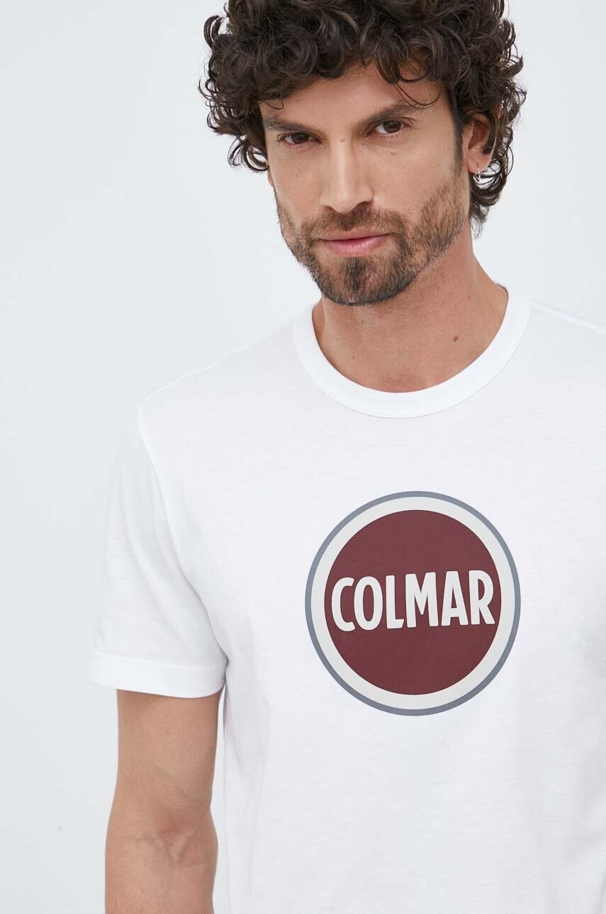 

Хлопковая футболка Colmar цвет белый с принтом