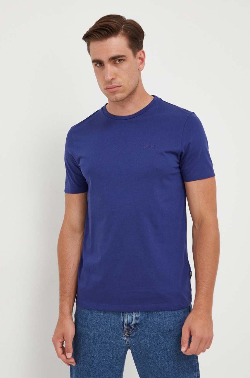 Bavlněné tričko Joop! tmavomodrá barva - námořnická modř - 100 % Bavlna