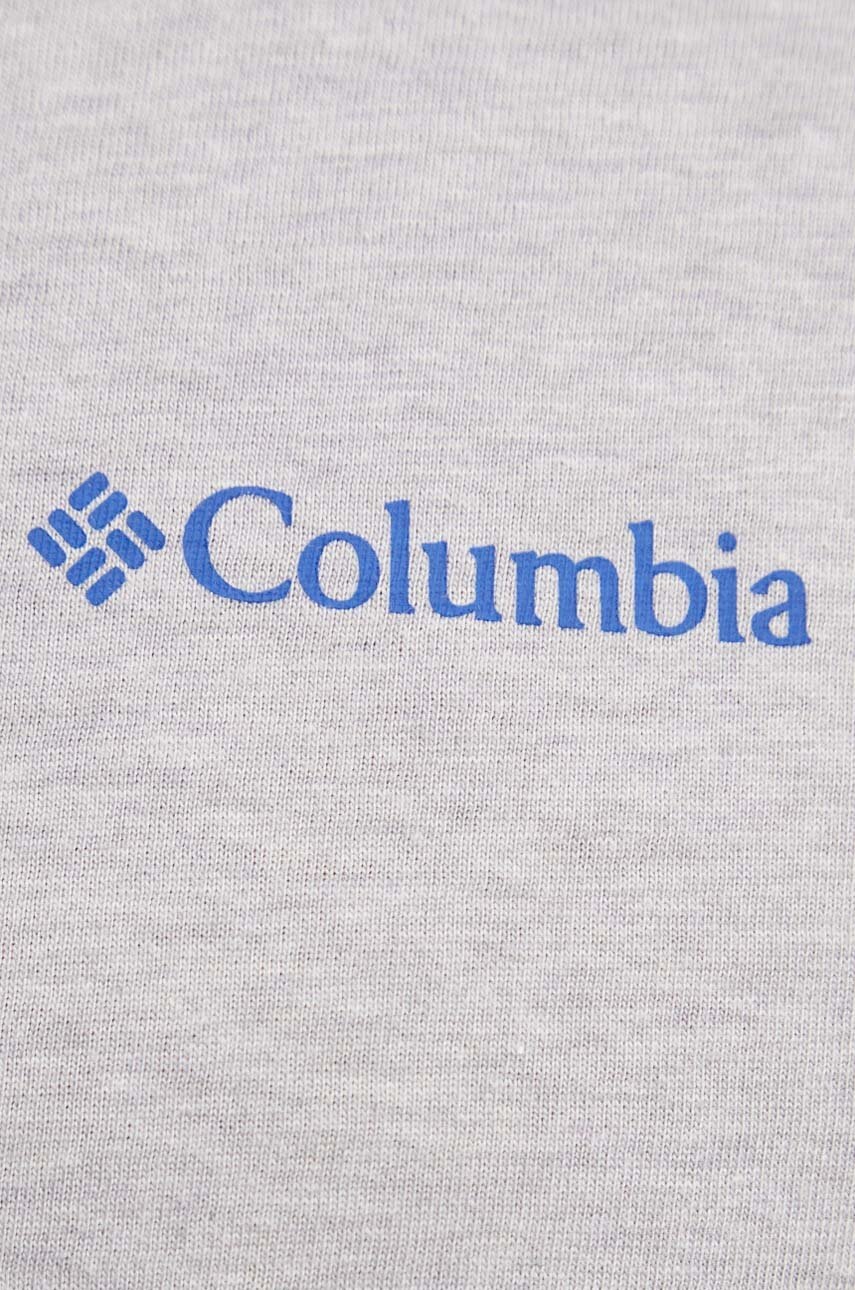 Βαμβακερό μπλουζάκι Columbia χρώμα: γκρι φωτογραφία