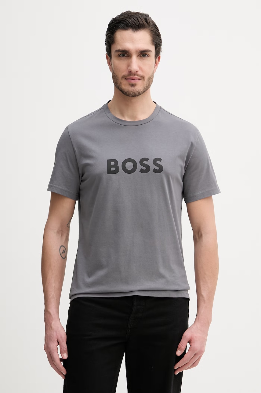Βαμβακερό μπλουζάκι BOSS