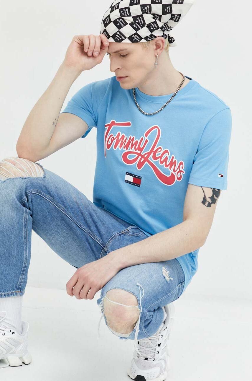 

Хлопковая футболка Tommy Jeans с принтом