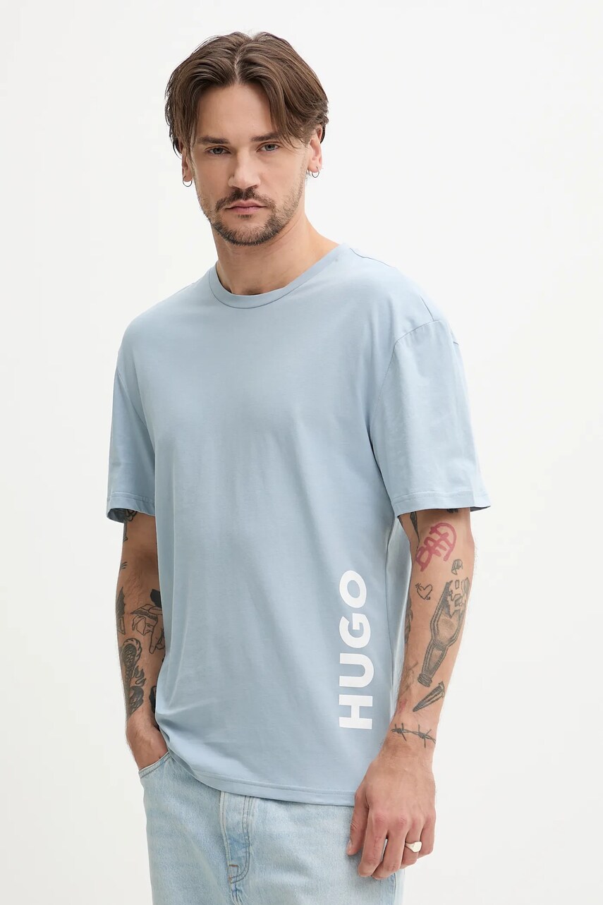 HUGO tricou de plajă cu imprimeu