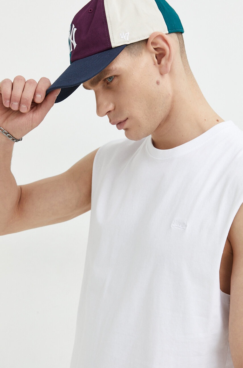 

Хлопковая футболка Superdry цвет белый