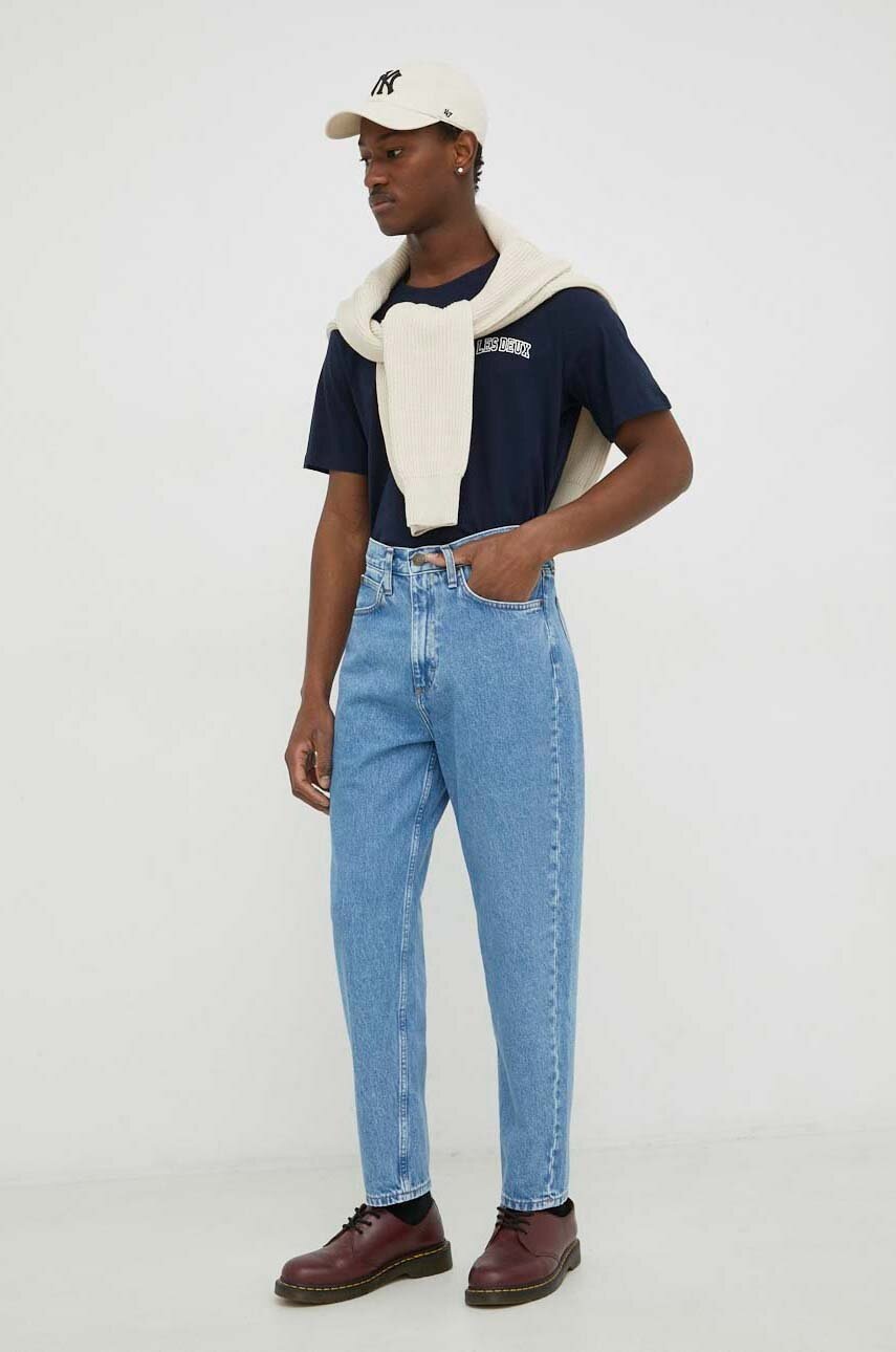 Βαμβακερό μπλουζάκι Les Deux χρώμα: ναυτικό μπλε LDM101113 φωτογραφία