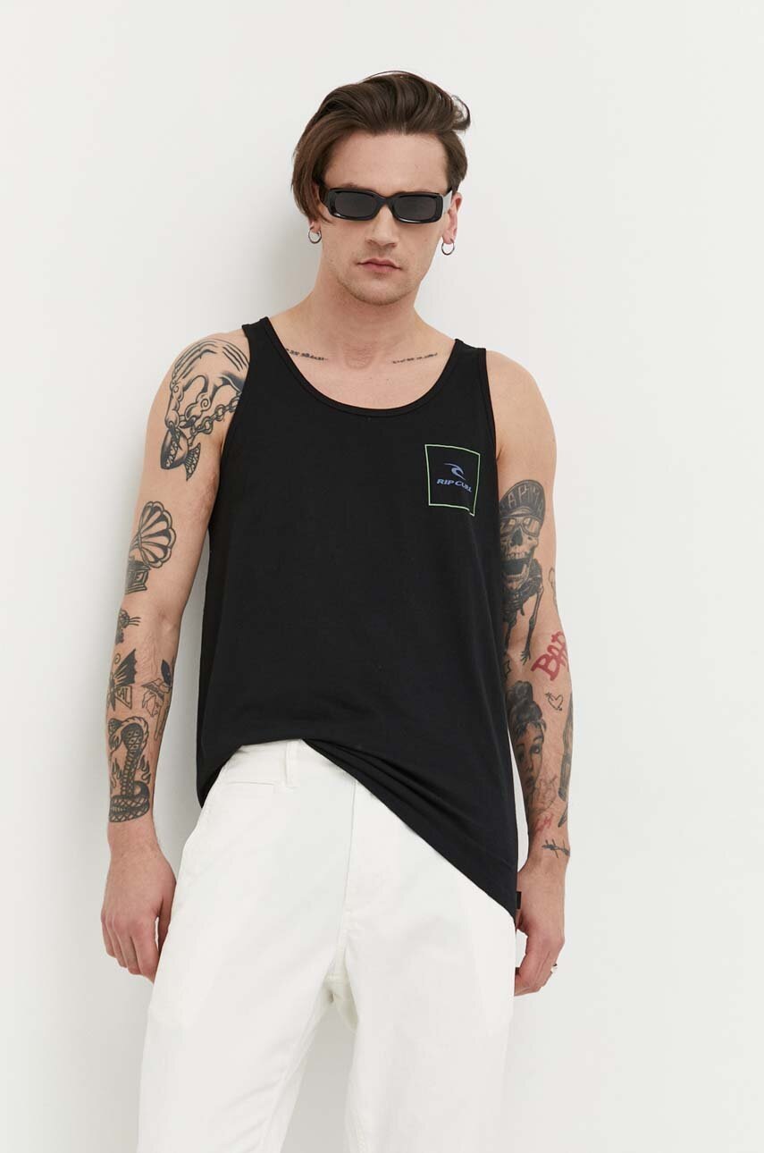 

Хлопковая футболка Rip Curl цвет чёрный