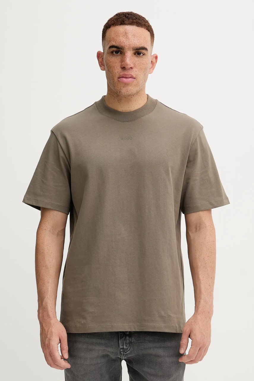 HUGO tricou din bumbac culoarea negru, uni, 50488330