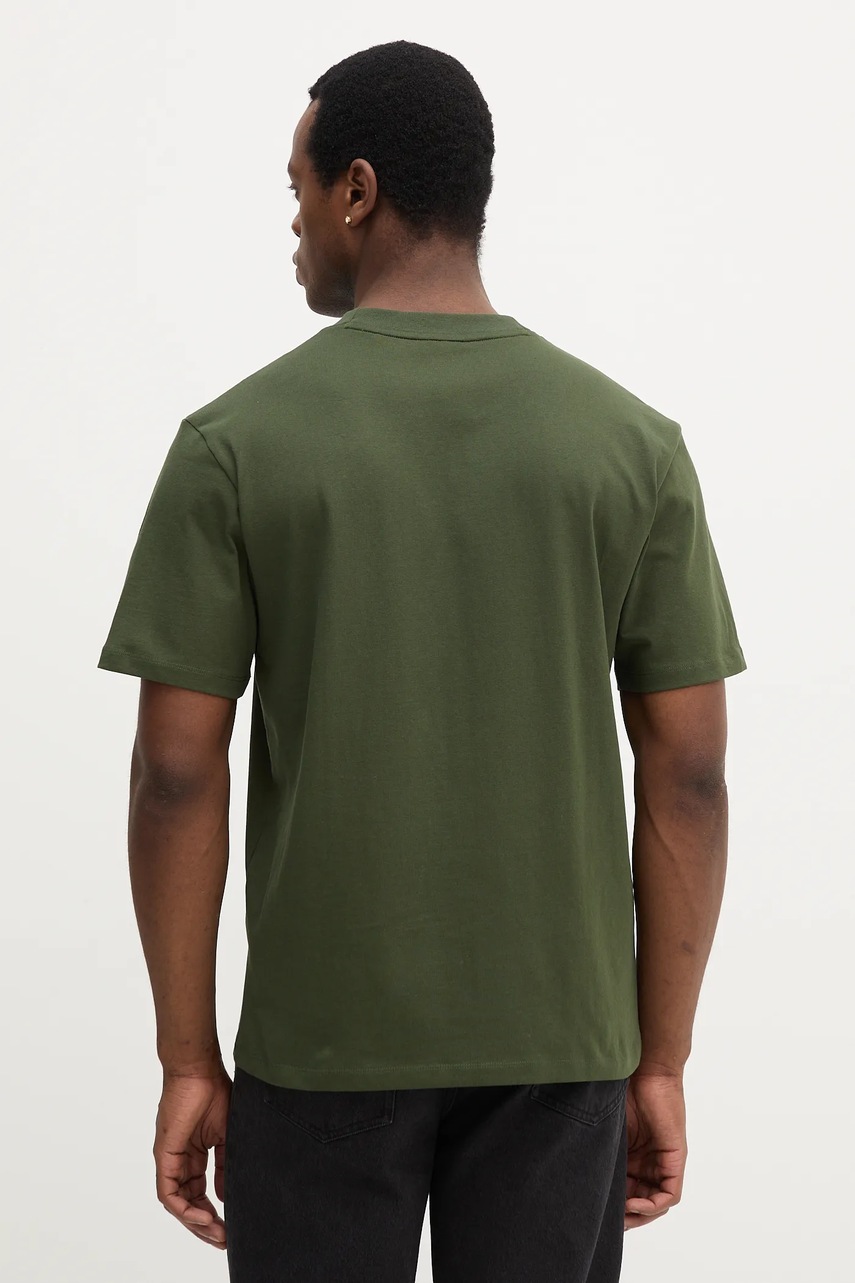 Хлопковая футболка HUGO цвет чёрный однотонная 50488330