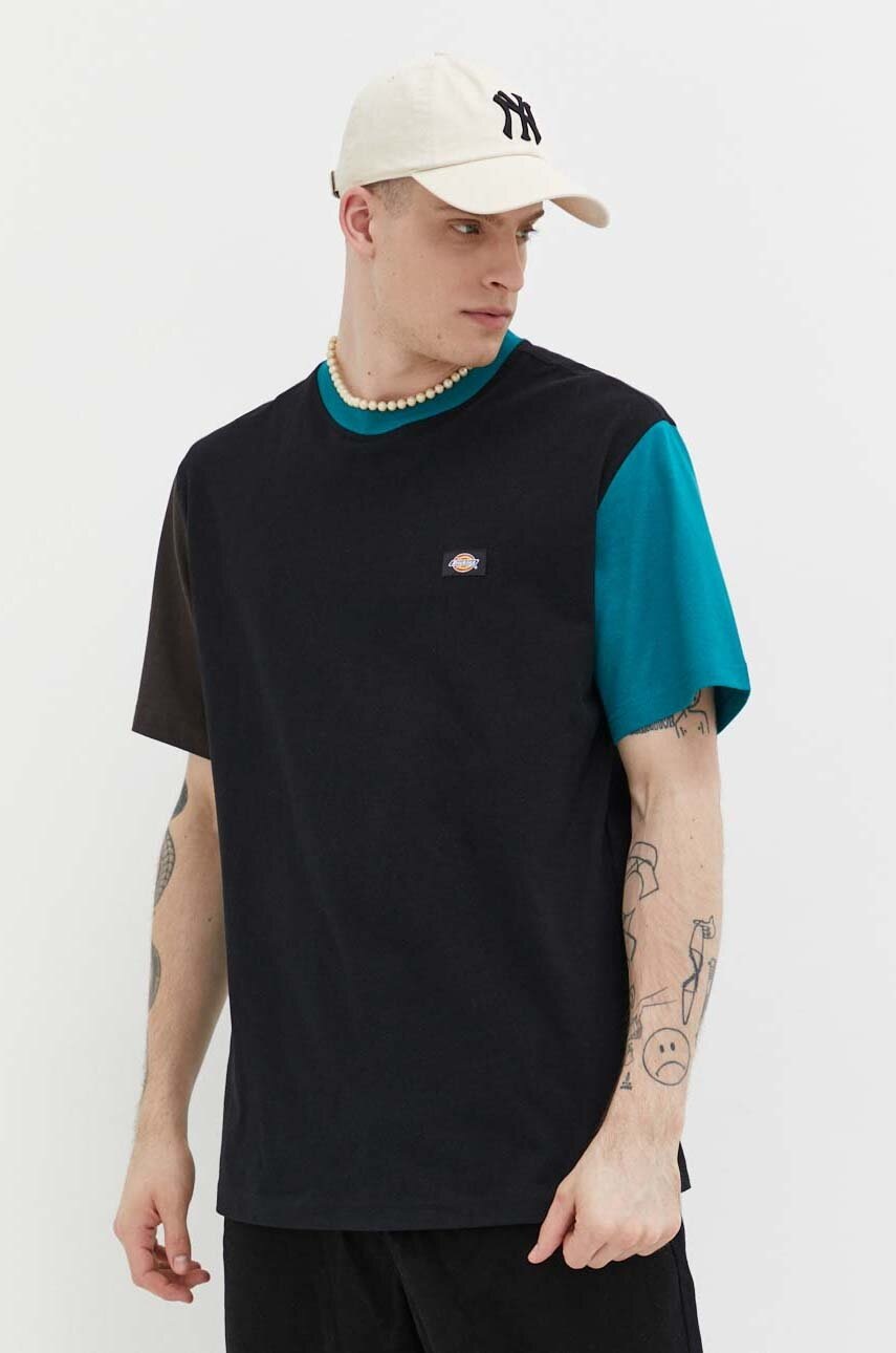 

Памучна тениска Dickies в черно с апликация, Черен