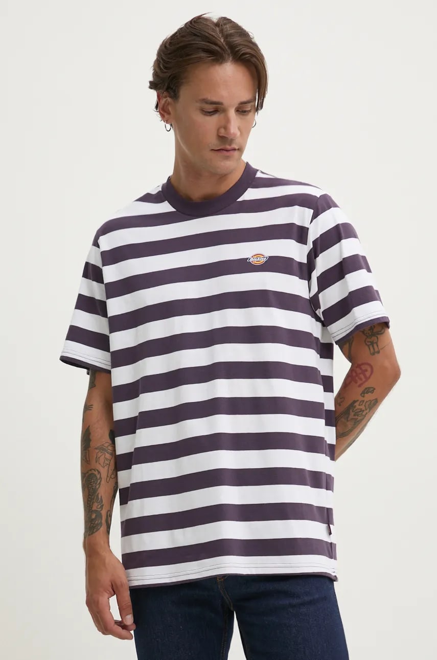 Dickies tricou din bumbac culoarea violet, modelator