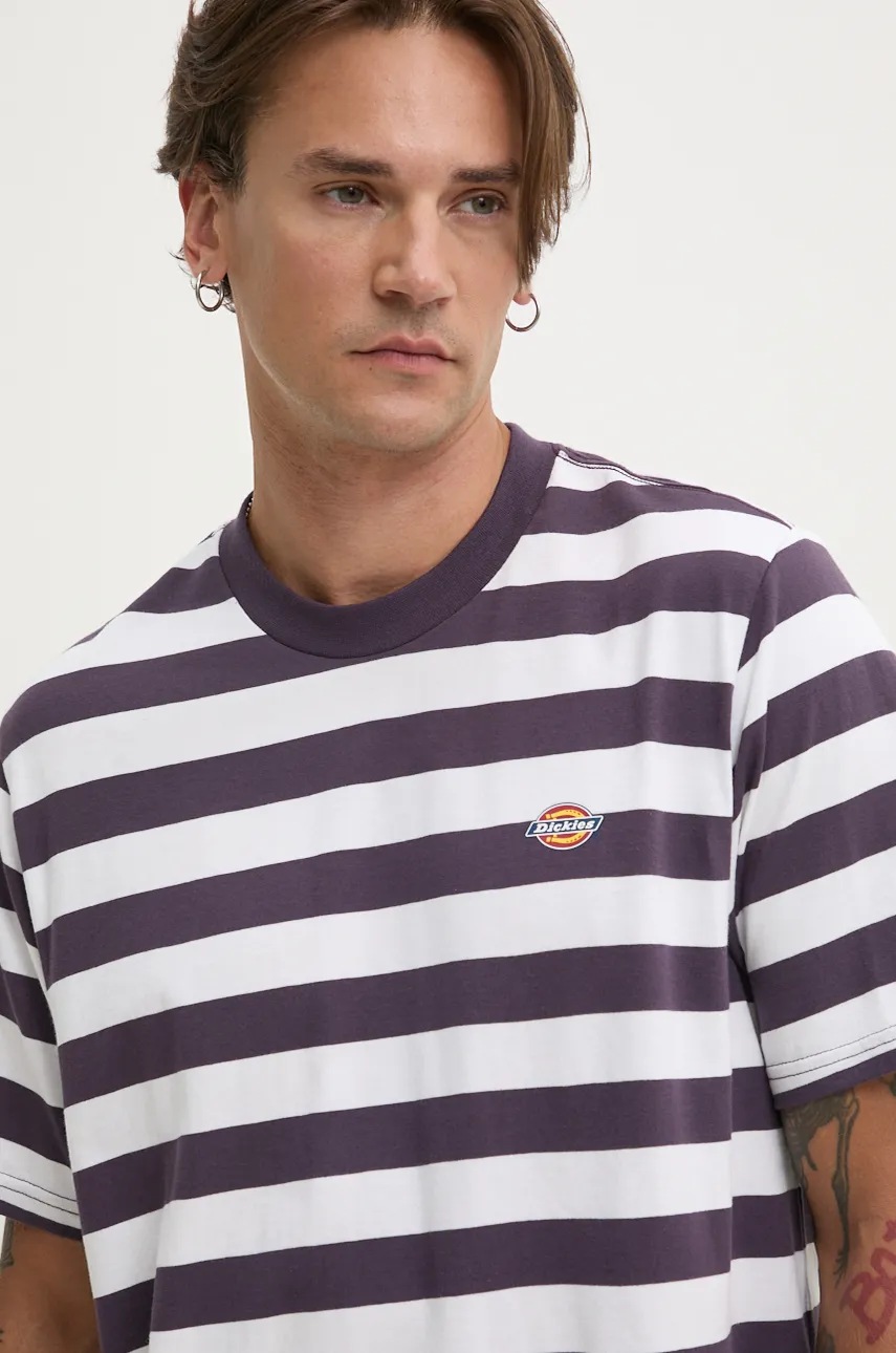 Βαμβακερό μπλουζάκι Dickies χρώμα: μοβ φωτογραφία