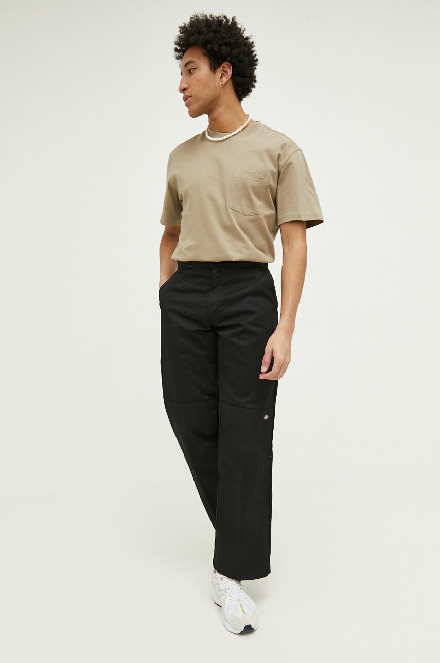

Хлопковая футболка Dickies цвет зелёный однотонный