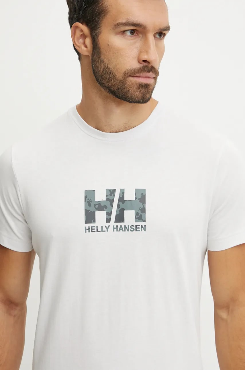 Helly Hansen tricou din bumbac CORE GRAPHIC barbati, culoarea negru, modelator, 53936