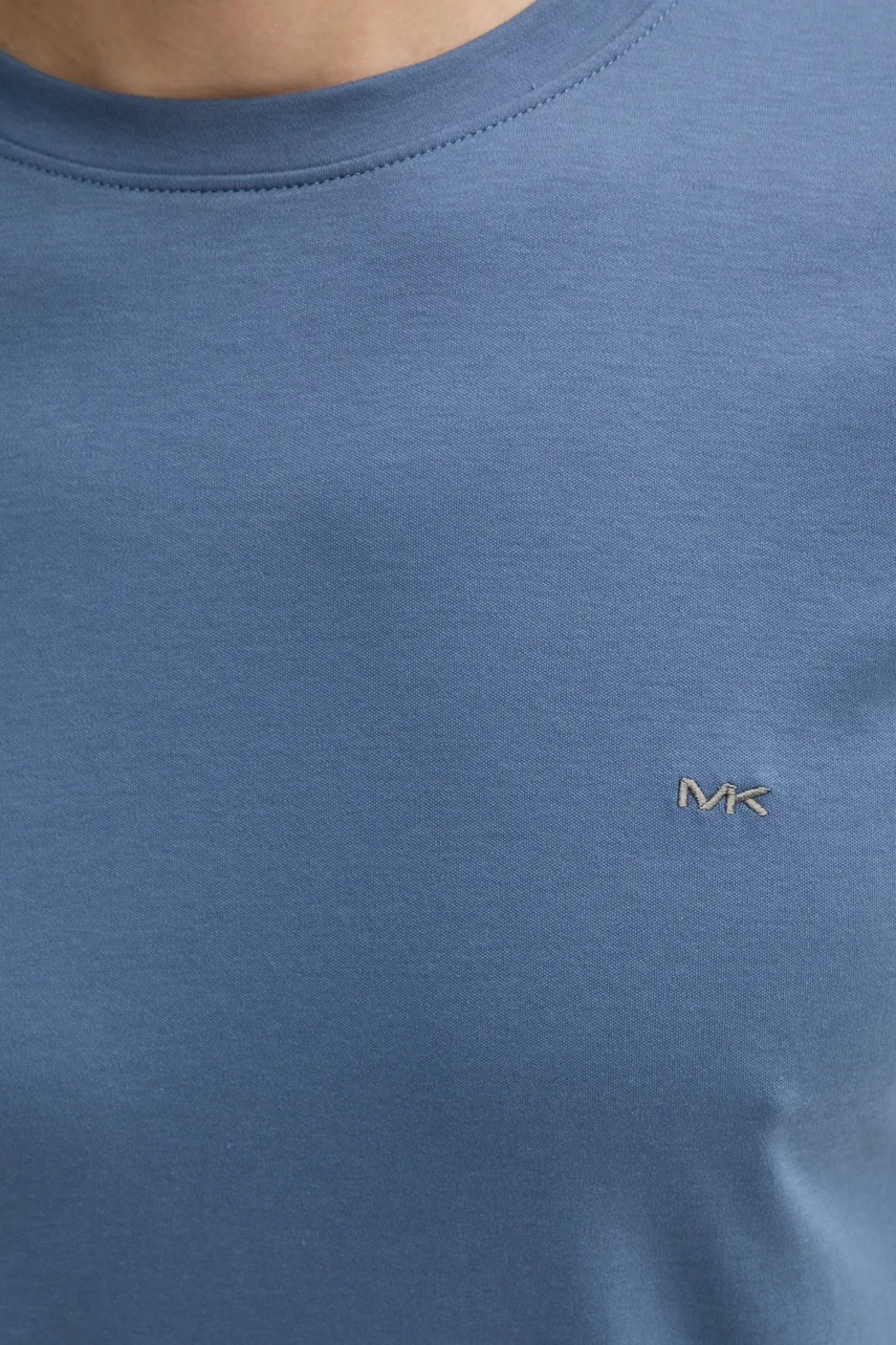 Βαμβακερό μπλουζάκι Michael Kors χρώμα: μπλε φωτογραφία